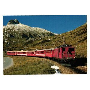 Furka Oberalp Glacier Express Train Locomotive Postcard Photo By Hofmann 1983